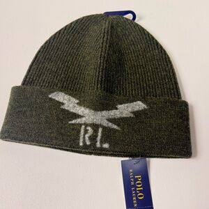 Polo Ralph Lauren 100% Merino Wool Lightning Bolt Hat NWT
